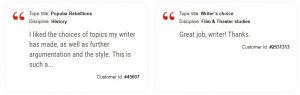 Live paper help Testimonials Review